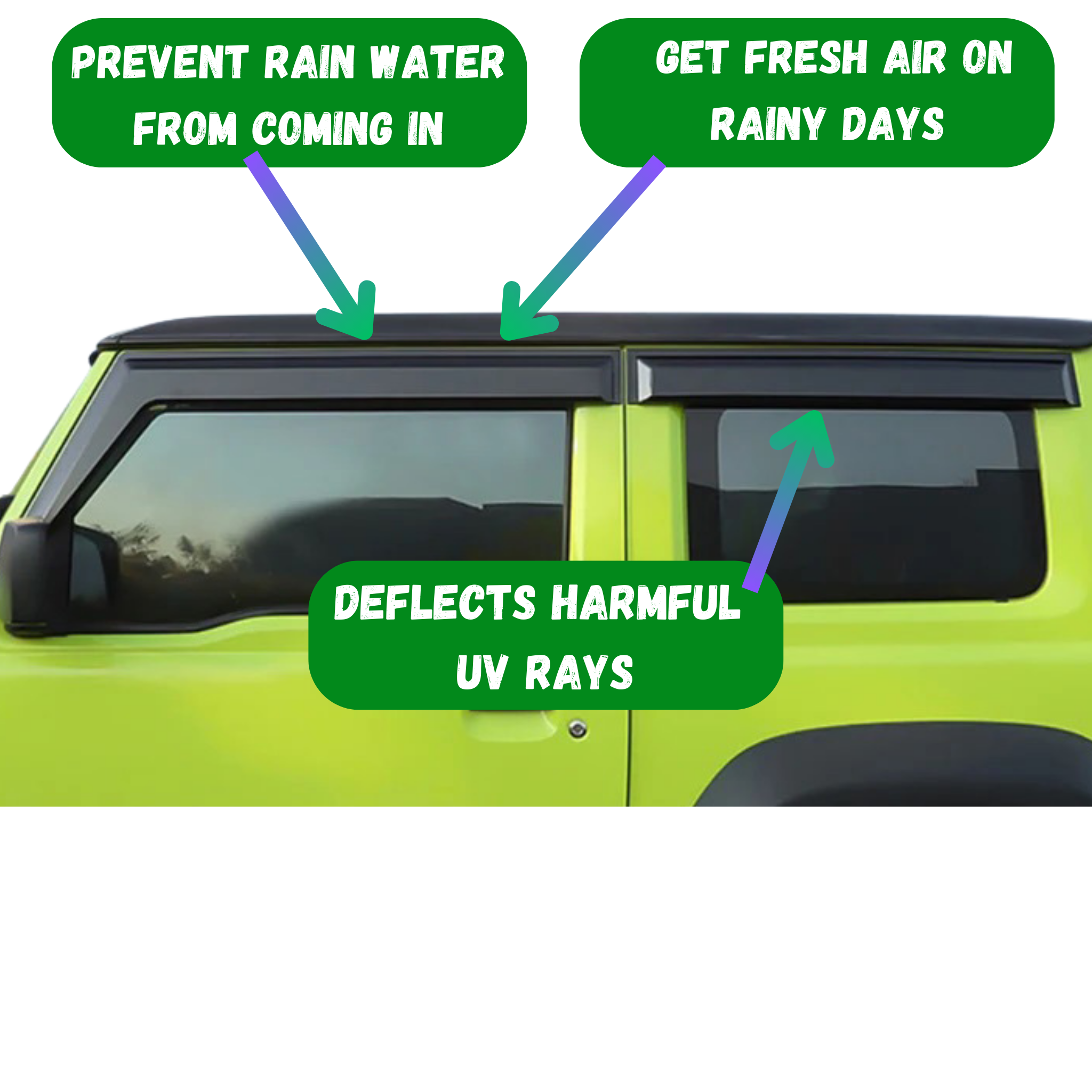 Suzuki Jimny Window Visors/Monsoons 2018-2020