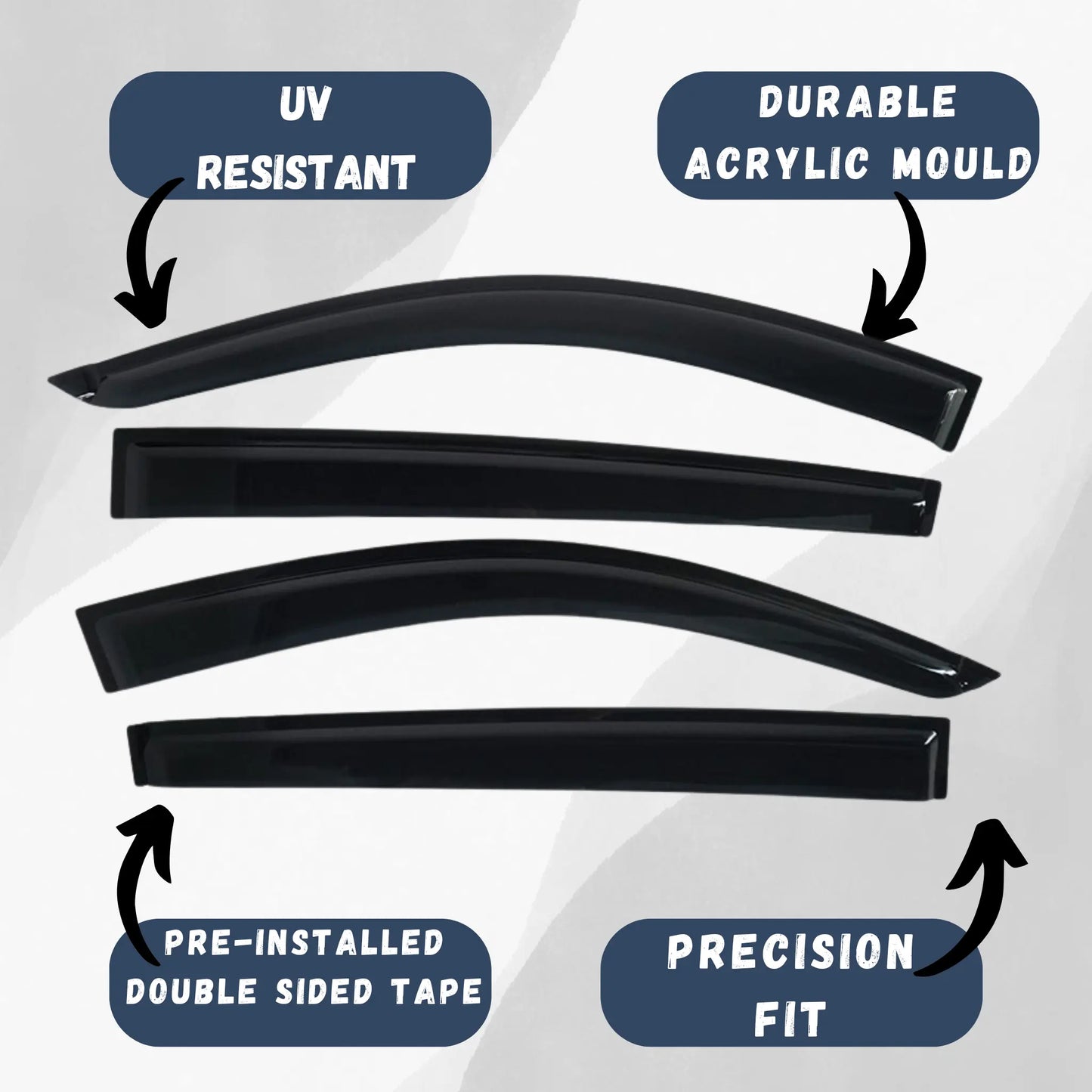 Mitsubishi Triton Window Visors/Monsoons 2006-2014 Tough Trucks