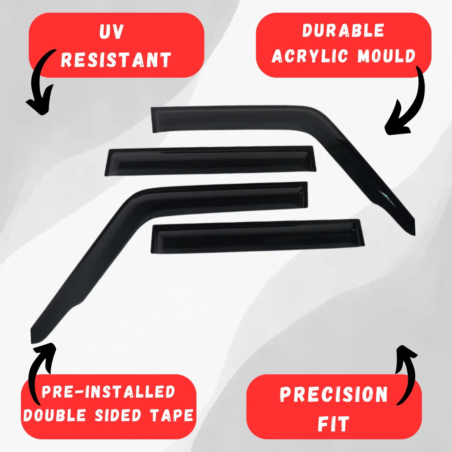 Landcruiser 70 Series Window Visors/Monsoons Tough Trucks