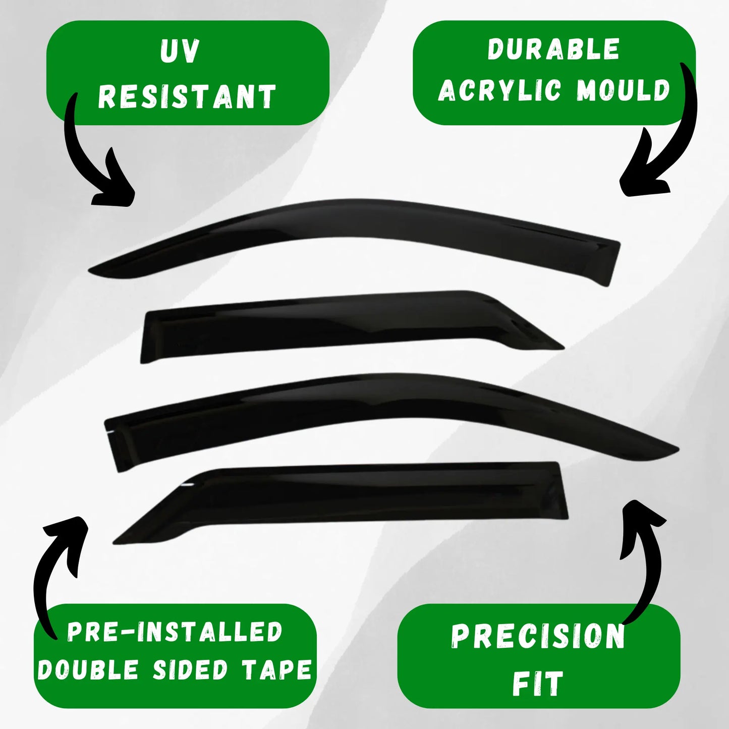 Toyota Fortuner Window Visors Monsoons — Tough Trucks NZ