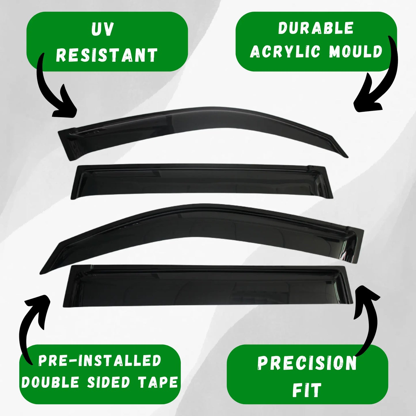 Toyota Landcruiser Prado Window Visors Monsoons — Tough Trucks NZ