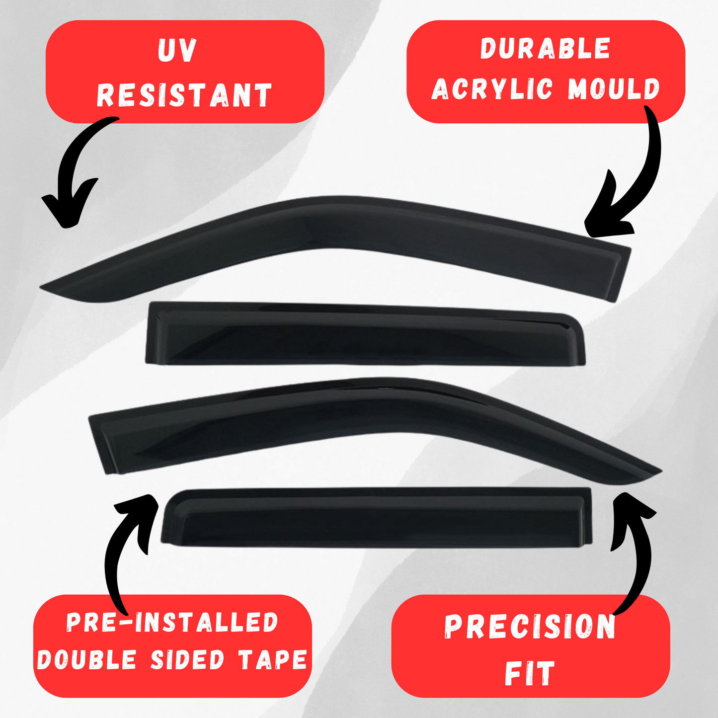 Nissan Navara D40 Window Visors/Monsoons