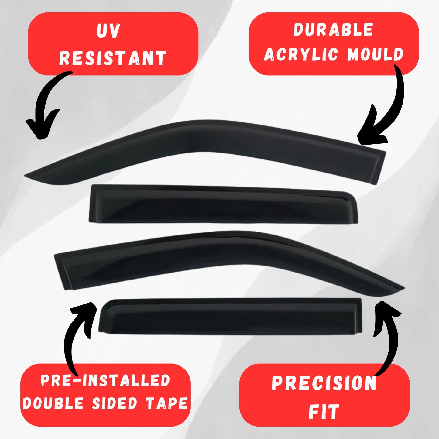 Nissan Navara D40 Window Visors/Monsoons Tough Trucks
