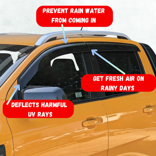 Ford Ranger Window Visors / Monsoons NEXT GEN Tough Trucks