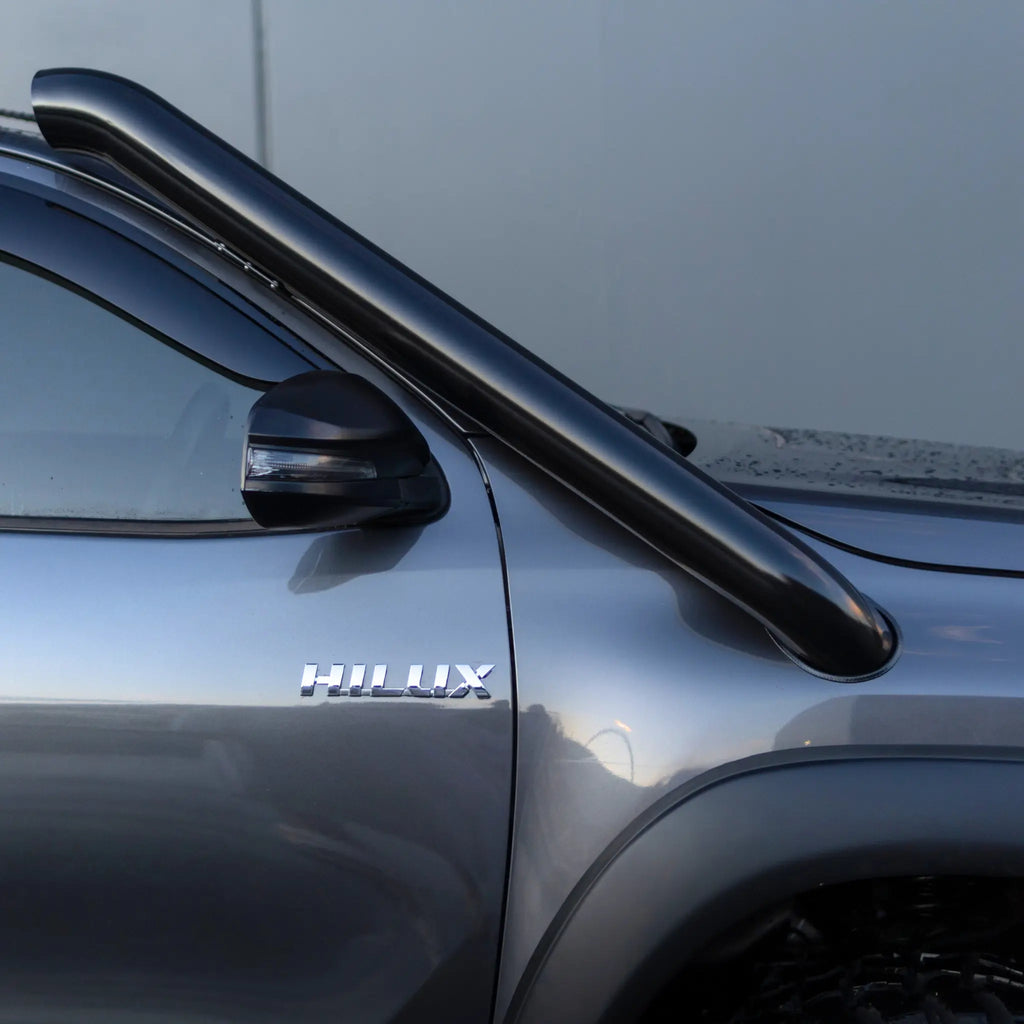 Toyota Hilux N80 Premium stainless steel snorkel — detail view