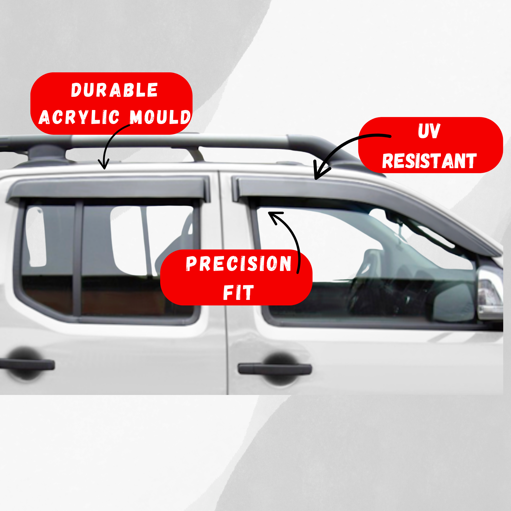 Nissan Navara D40 Window Visors/Monsoons