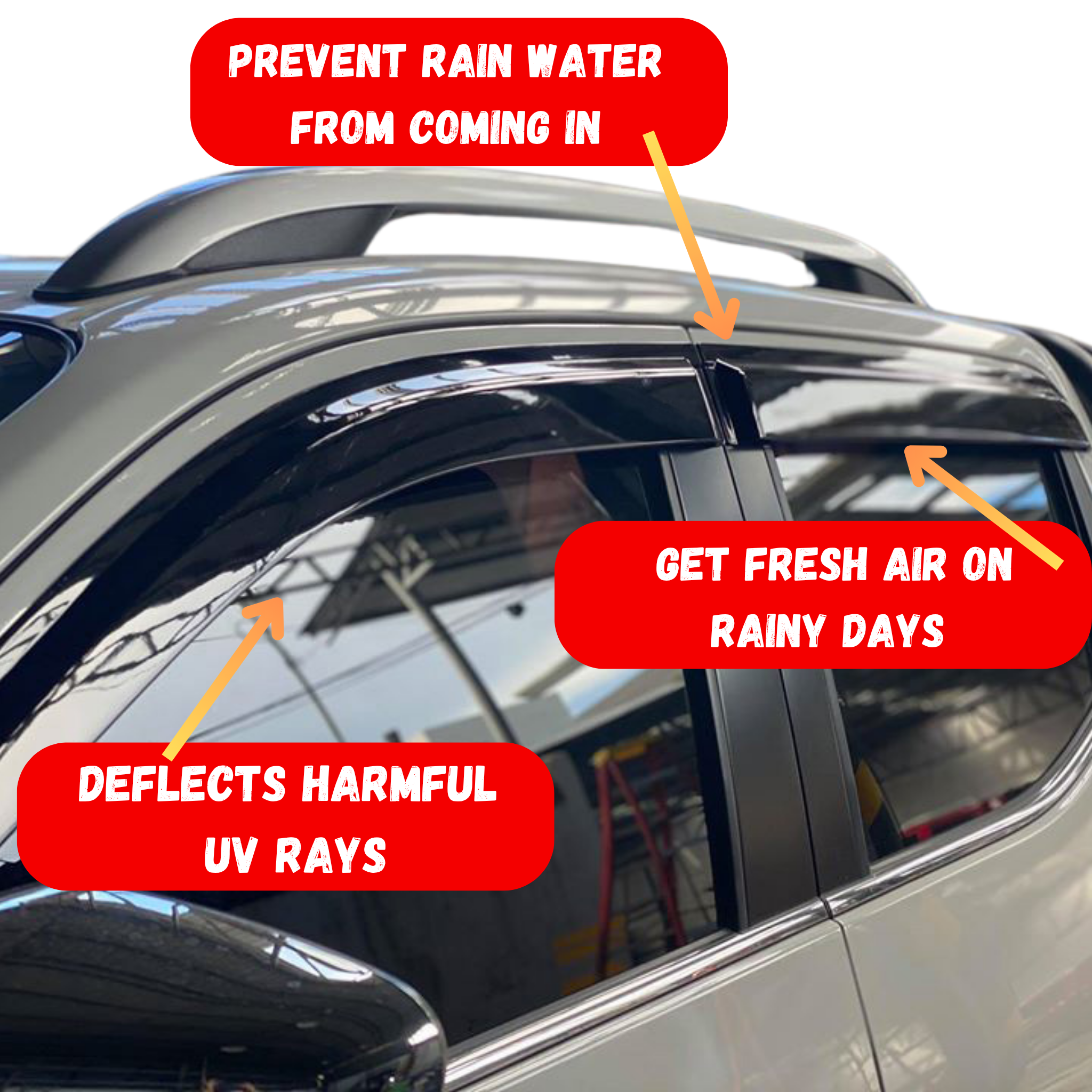 Nissan Navara NP300 Window Visors/Monsoons
