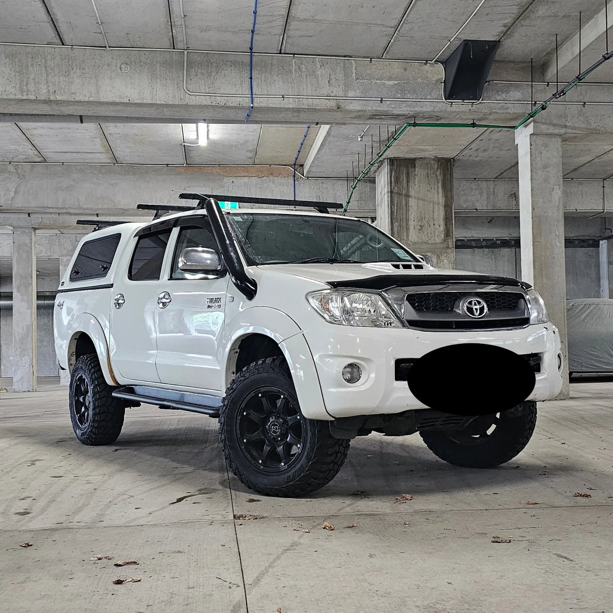 Toyota Hilux N70 Premium stainless steel snorkel — installation view