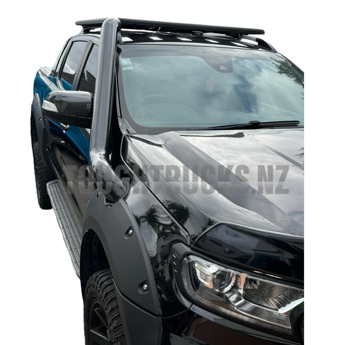 Ford Ranger Stainless Steel Snorkel Staino NZ drivers upfront side 