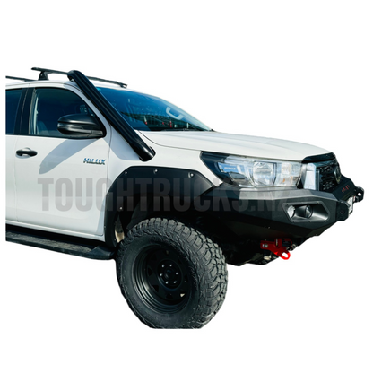 Toyota Hilux N80 Stainless Steel Snorkel - Far drivers angle full view