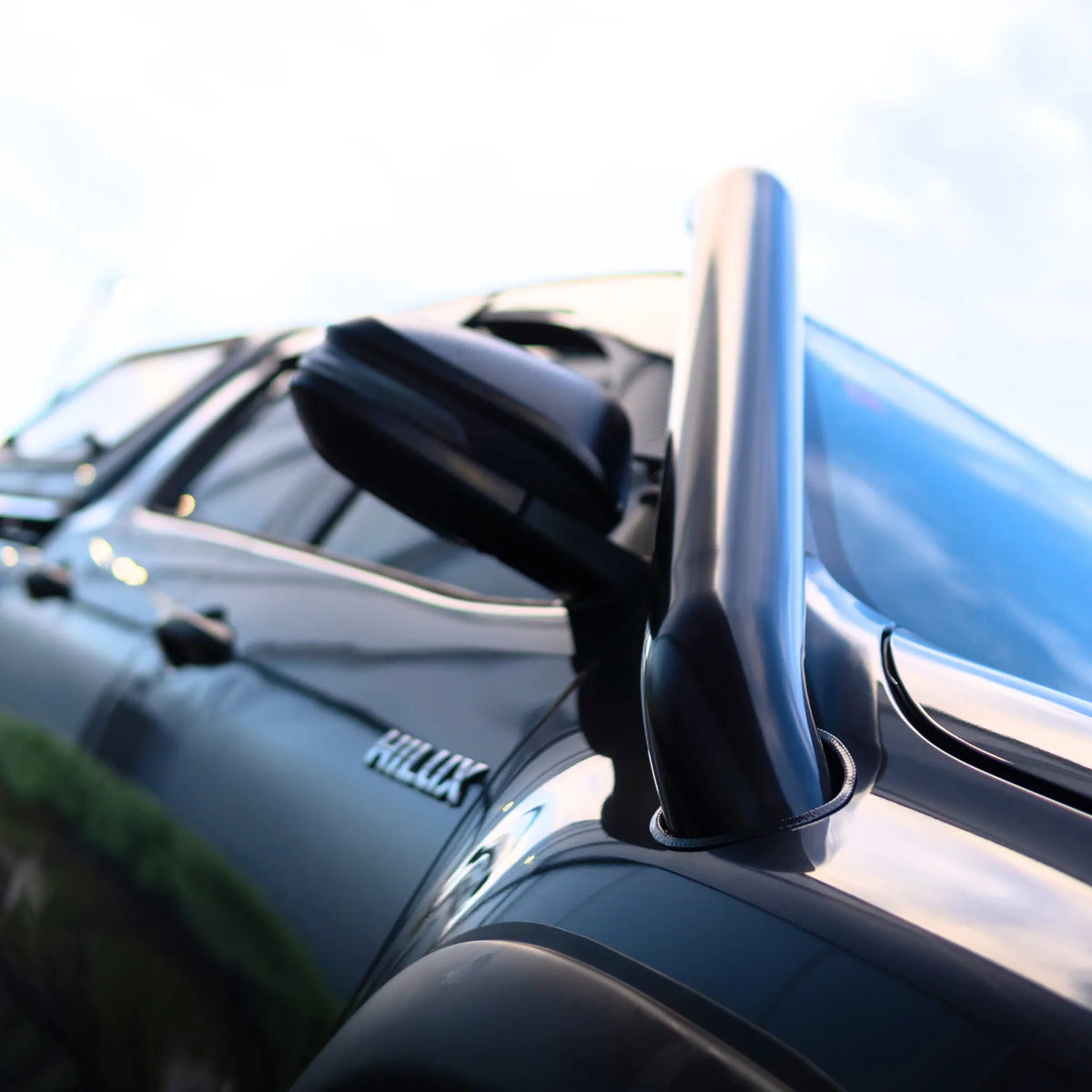 Toyota Hilux N80 Premium stainless steel snorkel — side profile