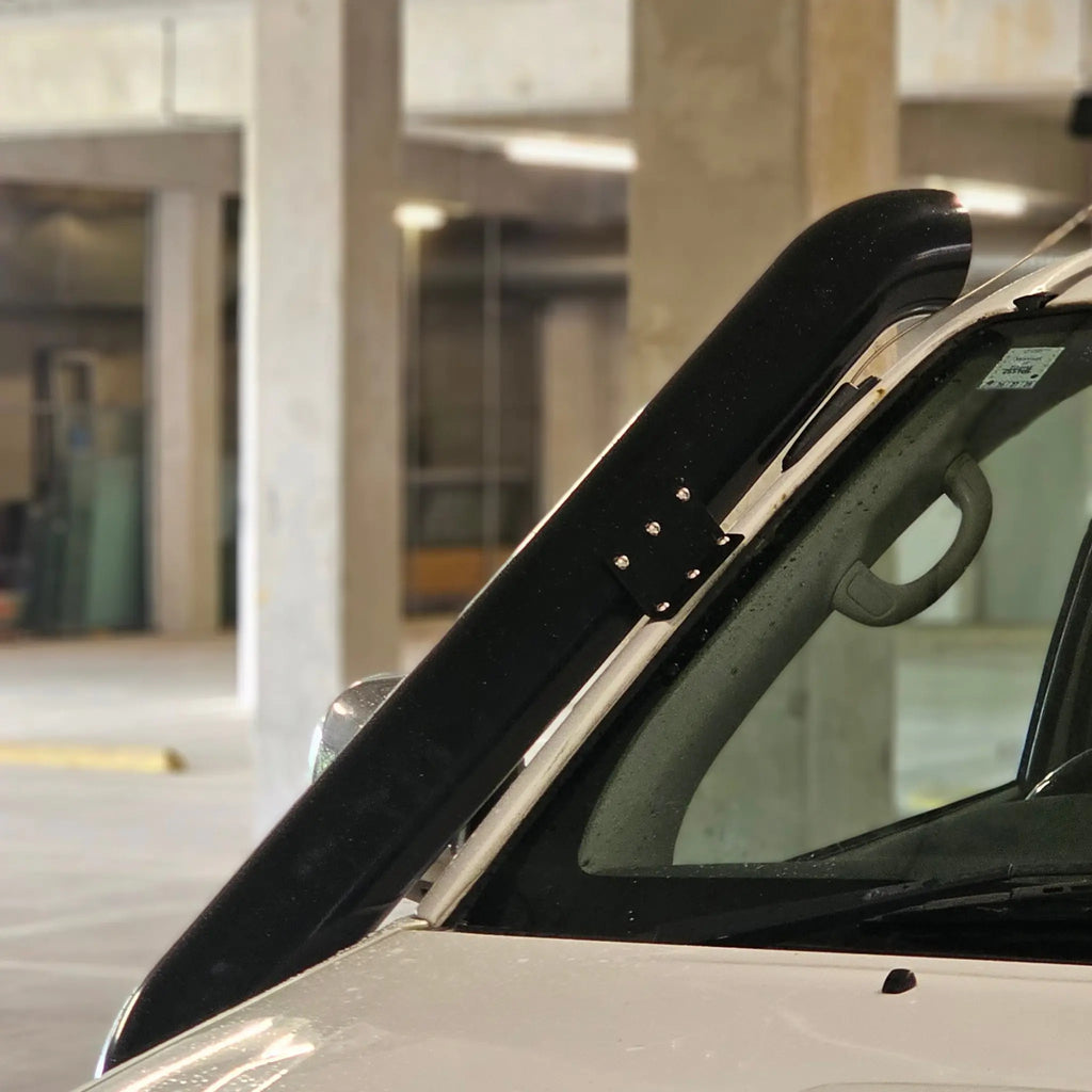 Toyota Hilux N70 Premium stainless steel snorkel — intake head close-up