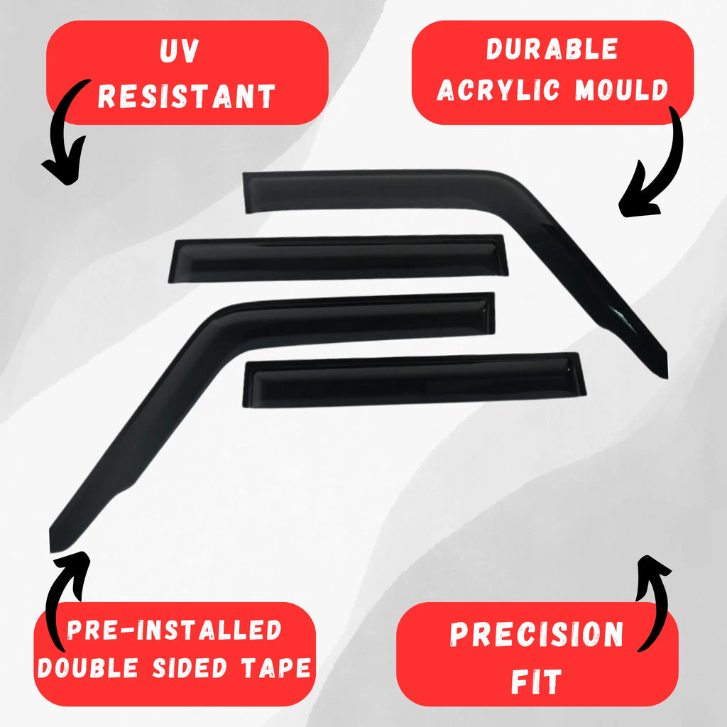 Landcruiser 70 Series Window Visors/Monsoons Tough Trucks