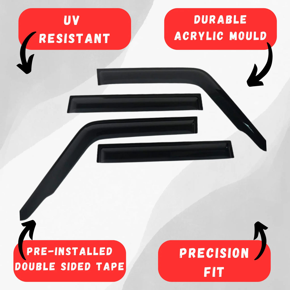 Landcruiser 70 Series Window Visors/Monsoons Tough Trucks