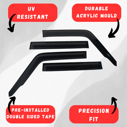 Landcruiser 70 Series Window Visors/Monsoons