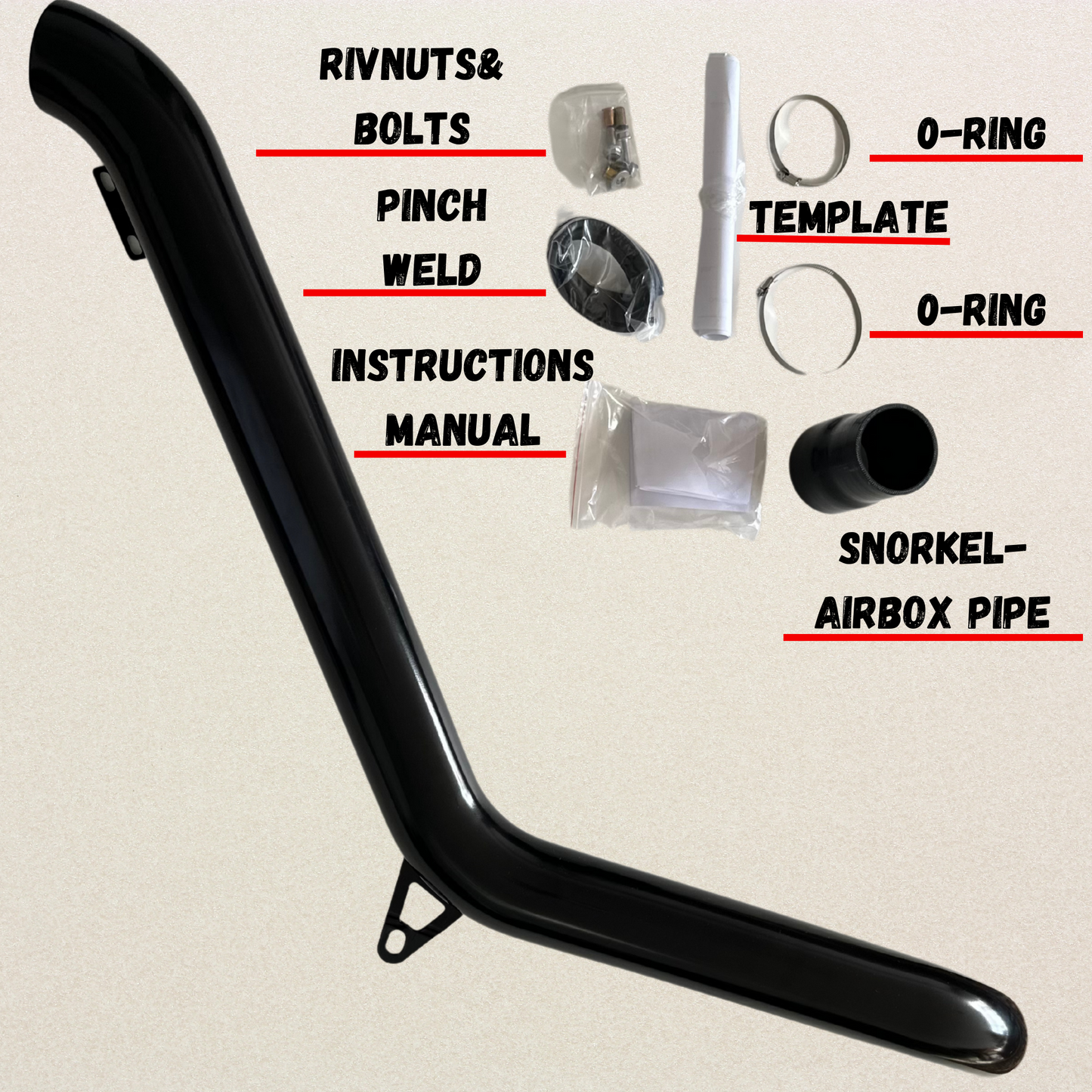 LandCruiser 70 Series Stainless Steel Snorkel