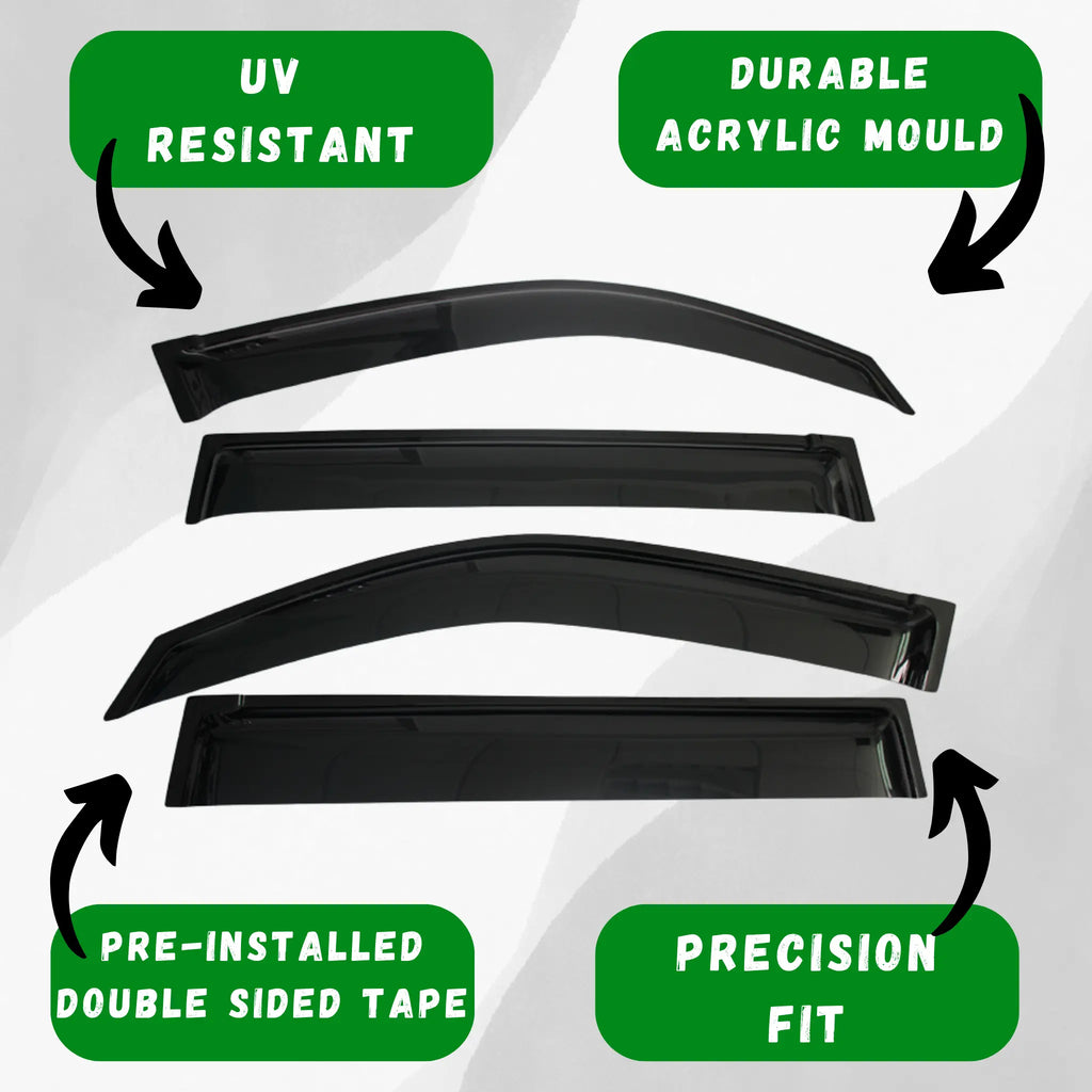 Toyota Landcruiser Prado Window Visors Monsoons — Tough Trucks NZ