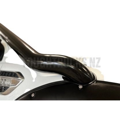 Ford Ranger stainless steel snorkel Extreme close up showing pinch weld 