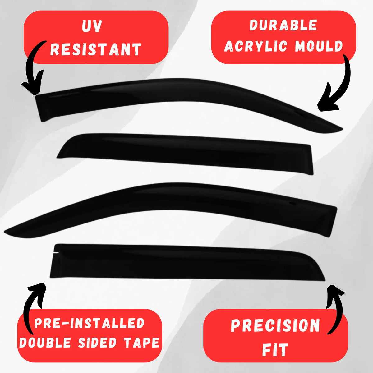 Toyota Hilux Window Visors/Monsoons Tough Trucks