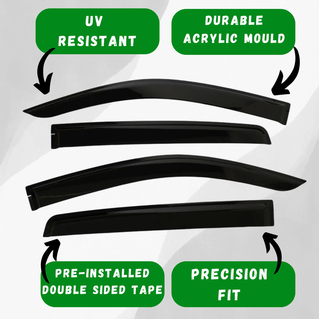 Isuzu D-Max Window Visors/Monsoons Tough Trucks