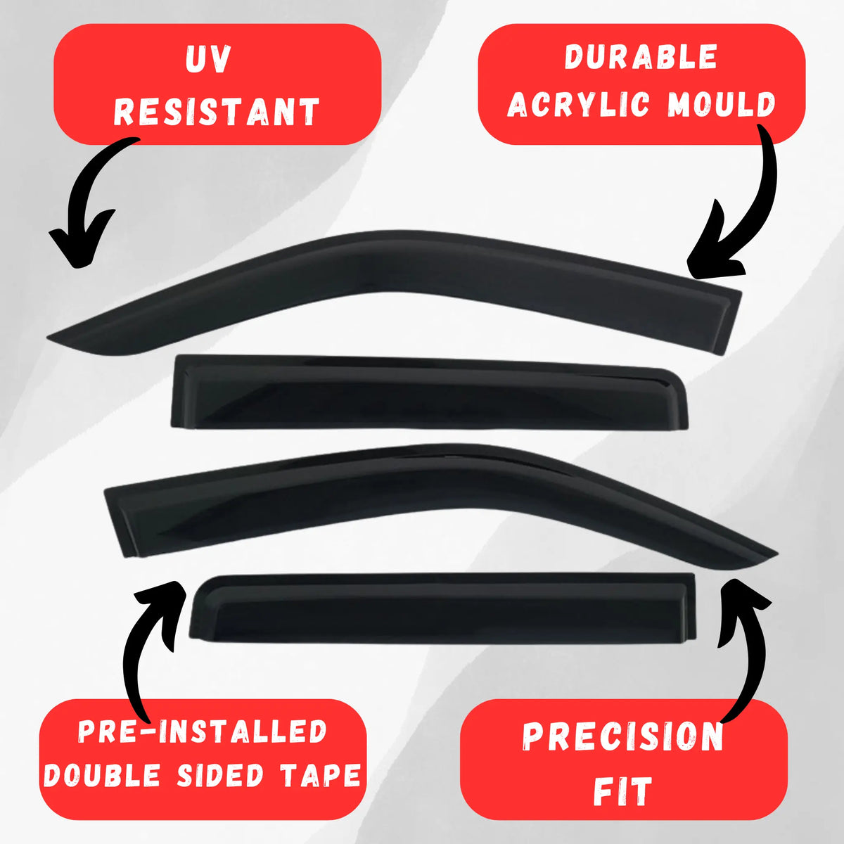 Nissan Navara D40 Window Visors/Monsoons Tough Trucks